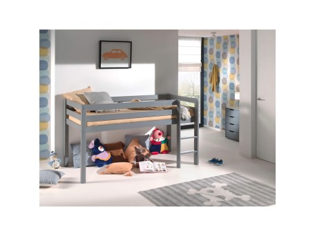 Υπερυψωμένο Παιδικό κρεβάτι PINO γκρι 